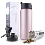 Rose Gold Insulated Tea Infuser Travel Mug