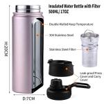 Rose Gold Insulated Tea Infuser Travel Mug