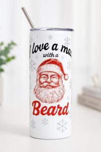Santa Beard 20 oz Stainless Steel Holiday Tumbler