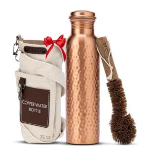 Cleo Home 32 Oz Pure Copper Water Bottle