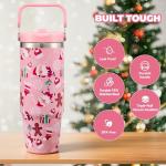 30 oz Christmas Tumbler with Handle and Straw