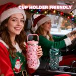 30 oz Christmas Tumbler with Handle and Straw