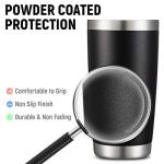 20oz Black Insulated Travel Mug 4 Pack