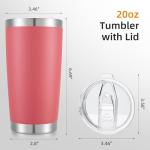 20 oz Stainless Steel Insulated Tumbler - Tropical Pink