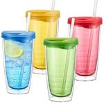KX-WARE 20oz Colorful Insulated Tumbler Set of 4