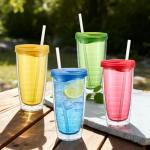 KX-WARE 20oz Colorful Insulated Tumbler Set of 4