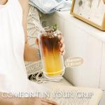 12oz Insulated Glass Tumblers with Bamboo Lids