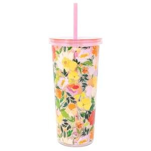 Martha Stewart Floral Insulated Travel Tumbler 24 Oz