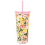 Martha Stewart Floral Insulated Travel Tumbler 24 Oz