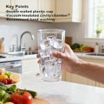16oz Unbreakable Plastic Tumblers - Set of 4