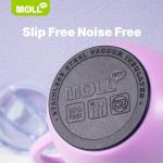 Mollcity Tumbler with Lid and Straw-12 oz Stainless Steel Double Wall Vacuum Insulated Tumbler Cup with Handle (Purple-Purple Pink)