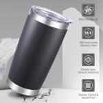 Cool Yoleb 20 oz Stainless Steel Tumblers - Black