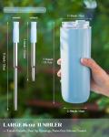 16 oz Insulated Travel Coffee Tumbler with Straw
