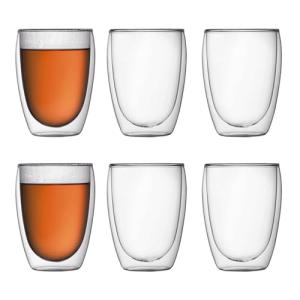 Bodum 12oz Double Wall Glass Tumbler Set of 6