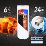 24 Pack White 20oz Skinny Sublimation Tumblers