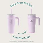 24 oz Stainless Steel Tumbler with Handle - Lilac Bud