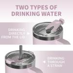 40 oz Insulated Tumbler with Handle and Straw