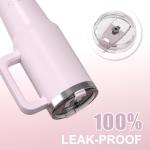 40 oz Insulated Tumbler with Handle and Straw