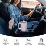 40 oz Insulated Tumbler with Handle and Straw