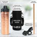 Kamojo Hammered Copper Water Tumbler with Straw