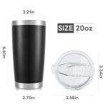 Orebigo 20 oz Insulated Stainless Steel Tumbler - Black