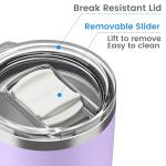 20oz Purple Insulated Tumbler with Slider Lid