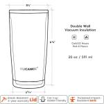 20oz Purple Insulated Tumbler with Slider Lid