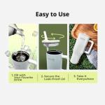 White 40 oz Leak Proof Stainless Steel Tumbler