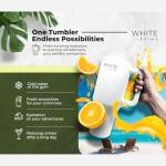 White 40 oz Leak Proof Stainless Steel Tumbler