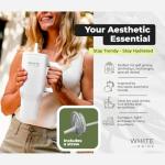 White 40 oz Leak Proof Stainless Steel Tumbler