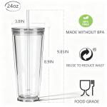 24oz Double Wall Insulated Tumbler with Lid & Straw