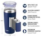 Insulated 20 oz Navy Travel Coffee Tumbler