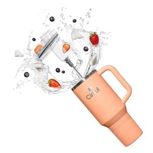 Cirkul 40oz Apricot Insulated Tumbler with Handle