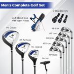 GYMAX Men’s Complete 12/14 Piece Golf Club Set