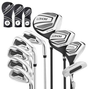 LOHOM Men's 9-Piece Right-Handed Golf Club Set