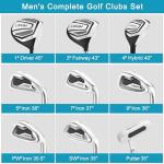 LOHOM Men's 9-Piece Right-Handed Golf Club Set