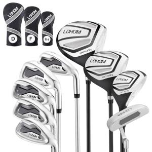 LOHOM Men's 9-Piece Right-Handed Golf Club Set