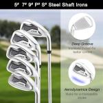 LOHOM Men's 9-Piece Right-Handed Golf Club Set