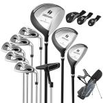 Tangkula Men's 10-Piece Right Hand Golf Club Set