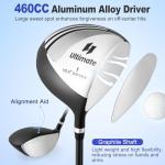 Tangkula Men's 10-Piece Right Hand Golf Club Set