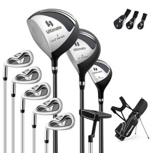 Left-Handed 10-Piece Golf Club Set for Men