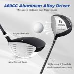 Left-Handed 10-Piece Golf Club Set for Men