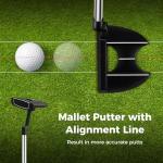 Left-Handed 10-Piece Golf Club Set for Men