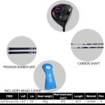 WENGH Men's Right-Handed Golf Driver with Graphite Shaft