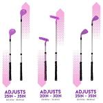 Kids Adjustable Golf Club Set with Bag - Pink