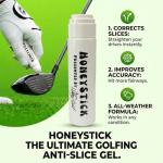 HoneyGolf HoneyStick Anti Slice Gel for Golf Clubs - Anti-Hook Spin Reducer for Driver, Woods, Hybrids, Irons - Golf Accessories for Men - Golfers Must Haves & Essentials - 1 Pack