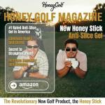 HoneyGolf HoneyStick Anti Slice Gel for Golf Clubs - Anti-Hook Spin Reducer for Driver, Woods, Hybrids, Irons - Golf Accessories for Men - Golfers Must Haves & Essentials - 1 Pack
