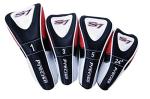 18 Piece Men's Complete Golf Club Package Set With Titanium Driver, #3 & #5 Fairway Woods, #4 Hybrid, 5-SW Irons, Putter, Stand Bag, 4 H/C's (Red, Tall Size +1")