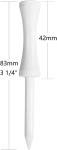 Zivisk White Step Down Golf Tees - 100 Count