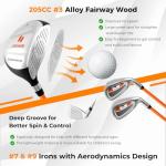 Kids Golf Club Set with Stand Bag - Yellow